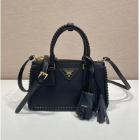Super Quality Prada Galleria mini leather bag with Stitching Details 1BA906 Black 2026