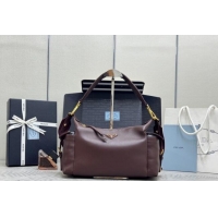 New Fashion Prada Explore large nappa leather shoulder bag 1BC264 Burgundy 2025