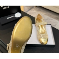 Grade Quality Chanel Mesh & Sequins Mary Janes Pumps CH122302 Gold 2026