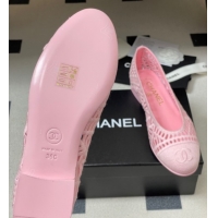 Shop Duplicate Chanel Embroidered Cotton Ballet Flats G46984 Pink 2026