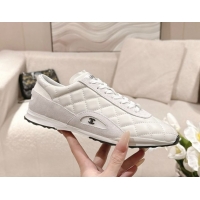 Low Cost Chanel Calfskin Leather Sneakers G47014 White 2026