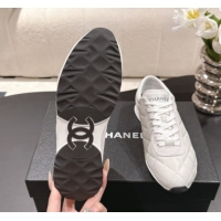 Low Cost Chanel Calfskin Leather Sneakers G47014 White 2026