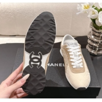 Good Product Chanel Calfskin Leather Sneakers G47014 Beige 2026
