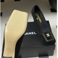 Big Discount Chanel Suede Pumps 9cm with Foldover CH122303 Black 2026