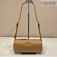 Cheapest Prada Leather pouch bag 1BC239 Light Brown 2026