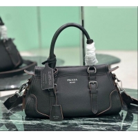 Buy Discount Prada Large leather tote bag 1BG604 Black 2026