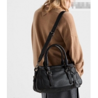 Buy Discount Prada Large leather tote bag 1BG604 Black 2026