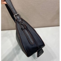 Top Quality Prada Aimee large leather shoulder bag 1BC280 Black 2026