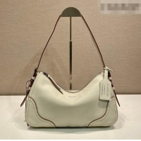 Best Quality Prada Aimee large leather shoulder bag 1BC280 White 2026