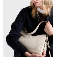 Best Quality Prada Aimee large leather shoulder bag 1BC280 White 2026