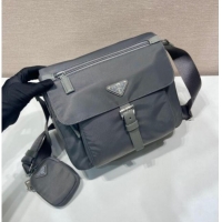 Famous Brand Prada Re-Nylon shoulder bag 1BD994 Grey 2026