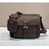 Top Grade Prada Re-Nylon shoulder bag 1BD994 Sienna Brown 2026