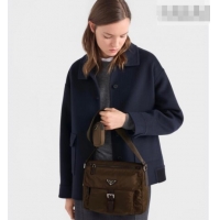 Top Grade Prada Re-Nylon shoulder bag 1BD994 Sienna Brown 2026