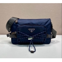 Pretty Style Prada Mens Speedrock Re-Nylon and leather shoulder bag 2VH192 Blue 2026