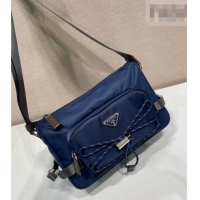 Pretty Style Prada Mens Speedrock Re-Nylon and leather shoulder bag 2VH192 Blue 2026