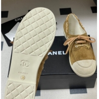 Good Product Chanel Suede Laced-up Loafers G47005 Brown 2026