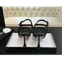 Popular Style Chanel Patent Calfskin Leather Heel Sandals 9cm G46901 Black 2026