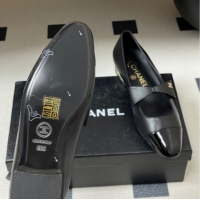 Top Grade Chanel Lambskin & Patent Leather Ballet Flats with Bow CH122403 Black2 2026