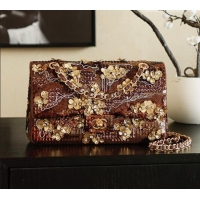 Super Quality Chanel Sequins Medium Classic Flap Bag CH11611 Brown 2025