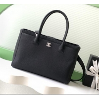 Top Grade Chanel Medium Tote Bag in Grained Calfskin AS2157 Black/Silver 2026