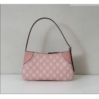 Pretty Style Gucci GG Canvas Emblem Mini Shoulder bag 820696 Light Pink 2026