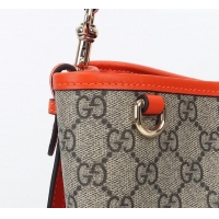 Shop Discount Gucci GG Canvas Emblem Medium Bucket Bag 815103 Orange 2026