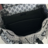 Buy Fashionable Gucci Mens Ophidia Large Backpack Bag in GG Fabric 839110 Black/Silver 2026