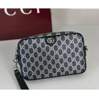 New Fashion Gucci Mens Ophidia small crossbody bag in GG Fabric 839155 Black/Silver 2026