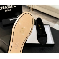 Top Design Chanel Suede & Grosgrain Mary Janes Ballet Flats with Bow G46542 Black 2026