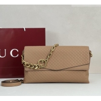 Luxury Discount Gucci Large shoulder bag with chain in GG Leather 857362 Brown 2026