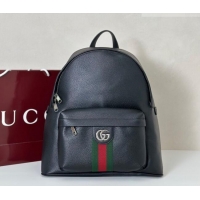 Top Quality Gucci Mens Ophidia Leather medium backpack bag 834466 Black 2025
