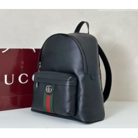 Top Quality Gucci Mens Ophidia Leather medium backpack bag 834466 Black 2025
