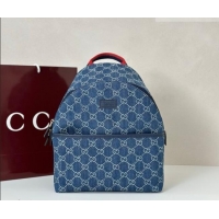 Promotional Gucci Children's GG backpack bag in Denim 782708 Blue 2026