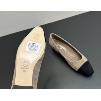 Shop Duplicate Chanel Suede Slingbacks Flat CH122405 Grey/Black 2026