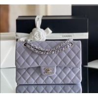 Famous Brand Chanel Grained Calfskin Small Classic Flap Bag A01116 Light Purple/Silver 2026 Original Quality