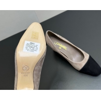 Popular Style Chanel Suede Pumps 6.5cm CH122405 Light Grey 2026
