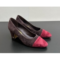 Top Design Chanel Suede Pumps 6.5cm CH122405 Brown/Red 2026
