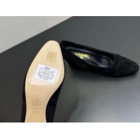 Luxury Cheap Chanel Suede Pumps 6.5cm CH122405 Black2 2026