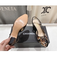 Cheap Price Chanel Printed Mohair Slingbacks Pump 6.5cm G31318 Brown/Multicolor 2026