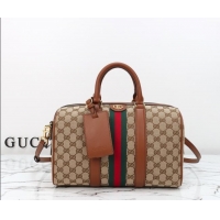 Grade Discount Gucci Ophidia medium boston bag in GG Canvas 857595 Beige/Brown 2026