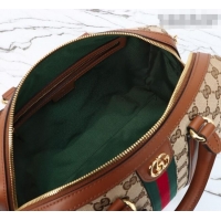Grade Discount Gucci Ophidia medium boston bag in GG Canvas 857595 Beige/Brown 2026
