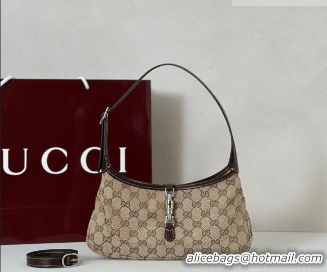 Buy Discount Gucci Jackie Slim small shoulder bag in GG Canvas 863137 Sand Beige/Brown 2026