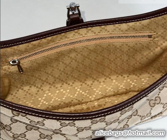 Buy Discount Gucci Jackie Slim small shoulder bag in GG Canvas 863137 Sand Beige/Brown 2026