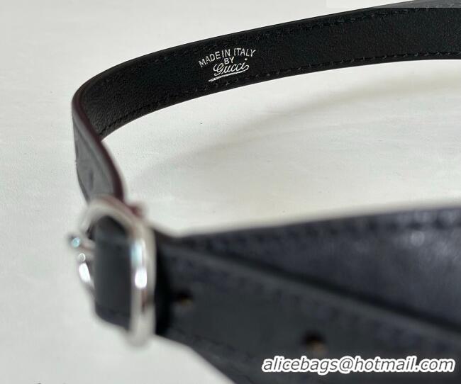 Best Price Gucci Jackie Slim small shoulder bag in Glossy Grainy Leather 863137 Black 2026