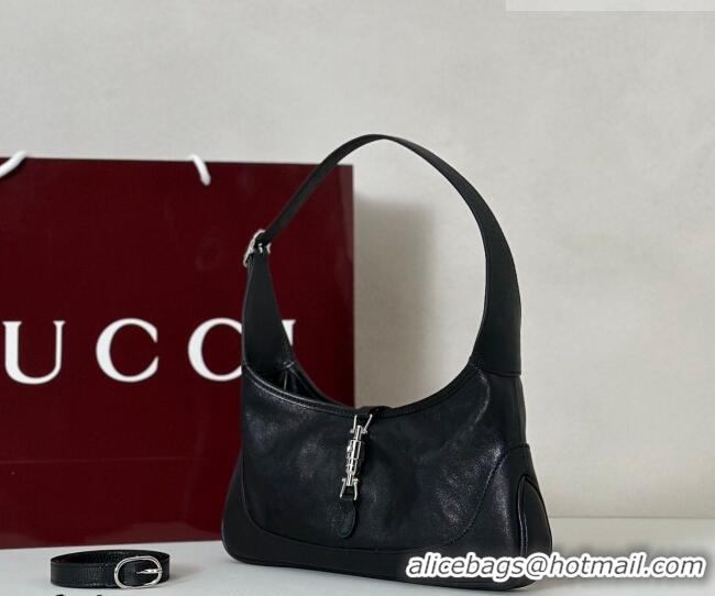 Best Price Gucci Jackie Slim small shoulder bag in Glossy Grainy Leather 863137 Black 2026