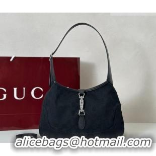 Pretty Style Gucci Jackie Slim medium shoulder bag in GG Canvas 863136 Black 2026