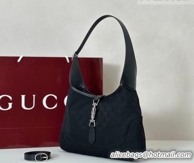 Pretty Style Gucci Jackie Slim medium shoulder bag in GG Canvas 863136 Black 2026