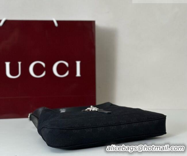 Pretty Style Gucci Jackie Slim medium shoulder bag in GG Canvas 863136 Black 2026