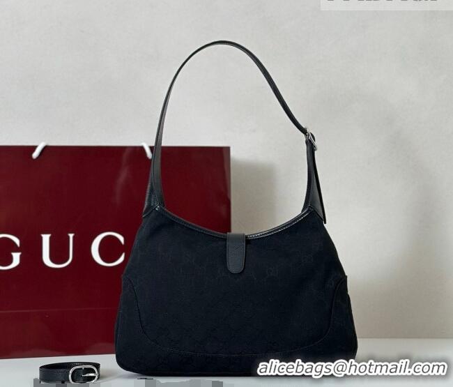 Pretty Style Gucci Jackie Slim medium shoulder bag in GG Canvas 863136 Black 2026