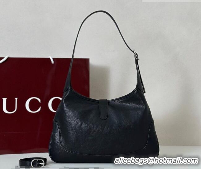 Buy Cheap Gucci Jackie Slim medium shoulder bag in Lambskin Leather 863136 Black 2026